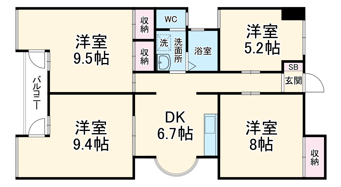 レインボープラザの間取り