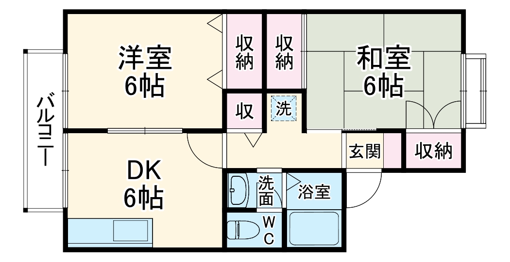 パークハイムウエクサの間取り
