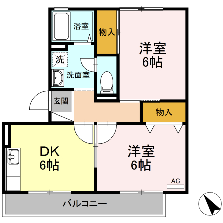 GREEN LEAVES TANAKAの間取り