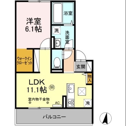 エレガンス内橋の間取り