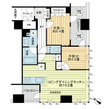 ジオ　グランデ梅田の間取り