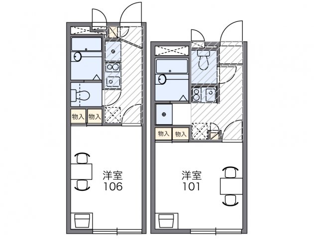 レオパレスサンパレス西焼津の間取り