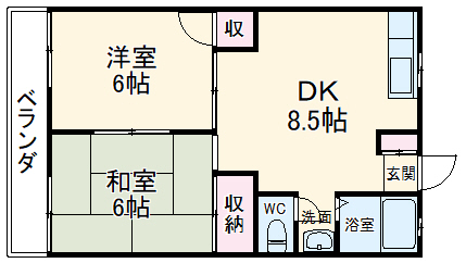 サンライズ高坂の間取り