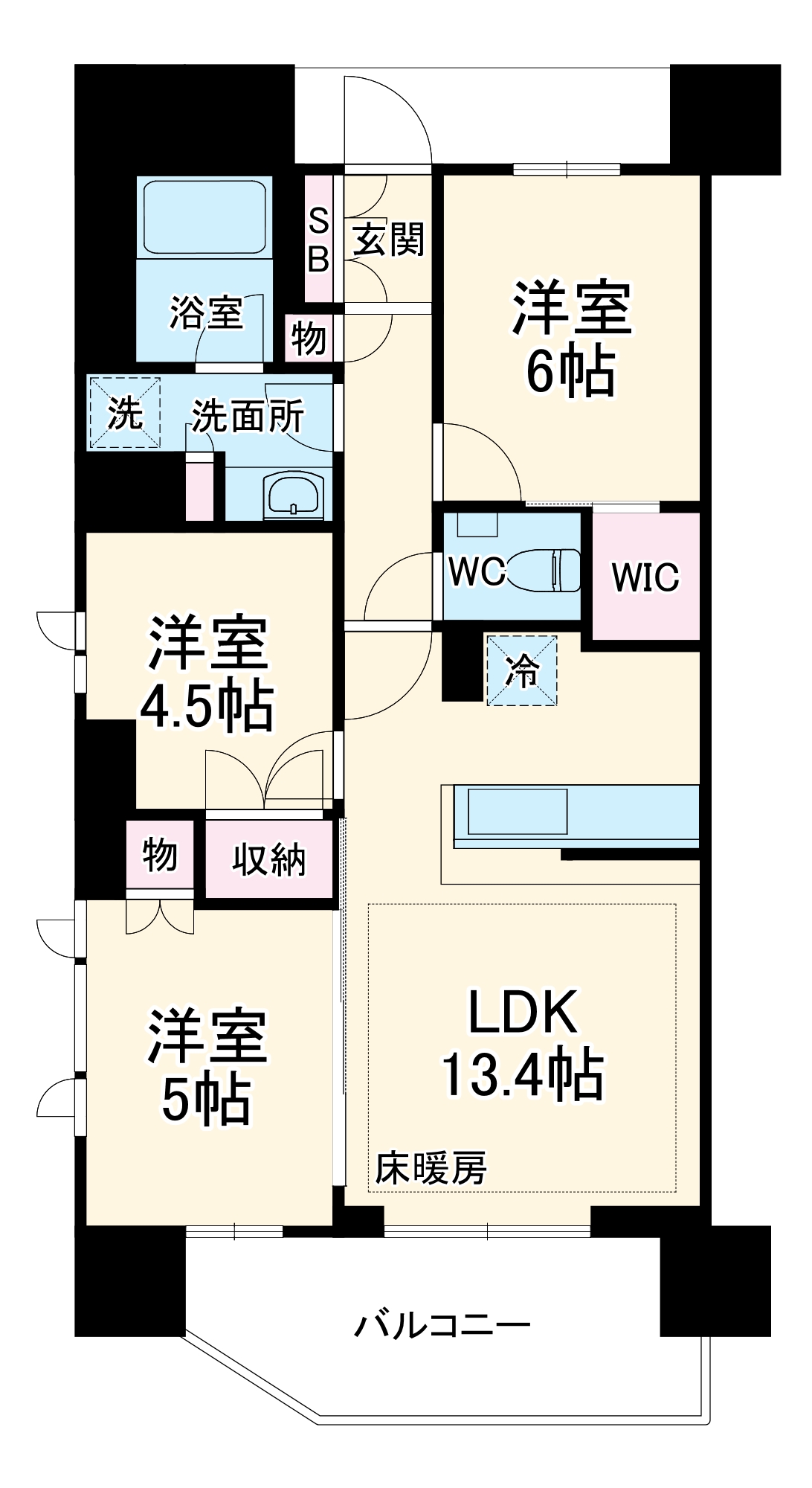 ザ・パークハウス浦和東仲町の間取り