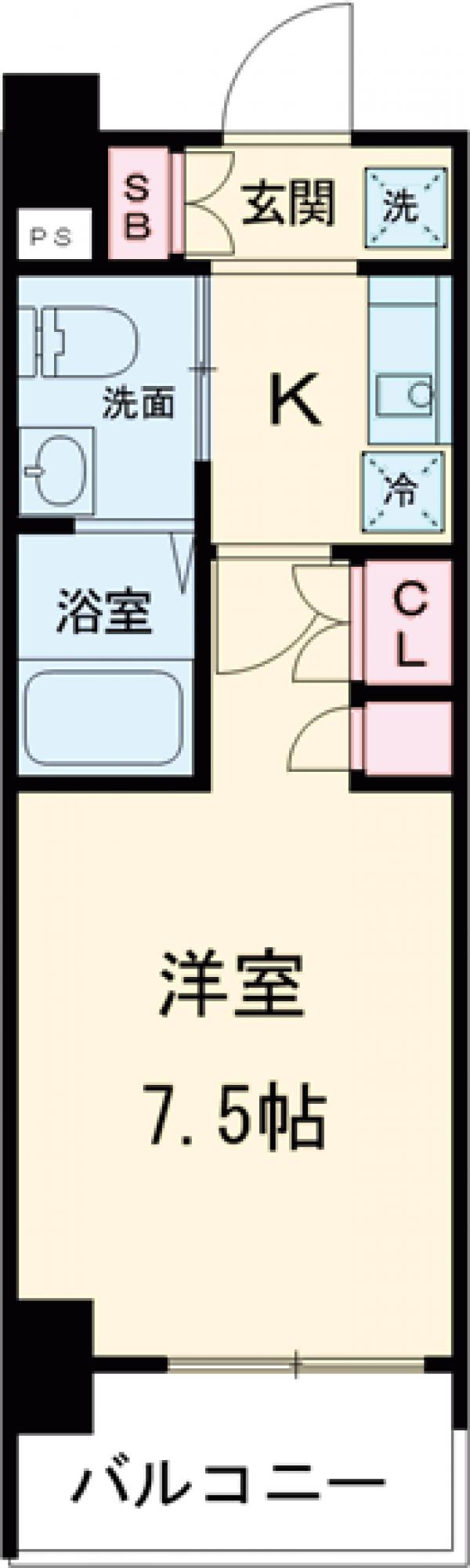 青戸の完工年月(2021年3月)築の賃貸マンションの間取り