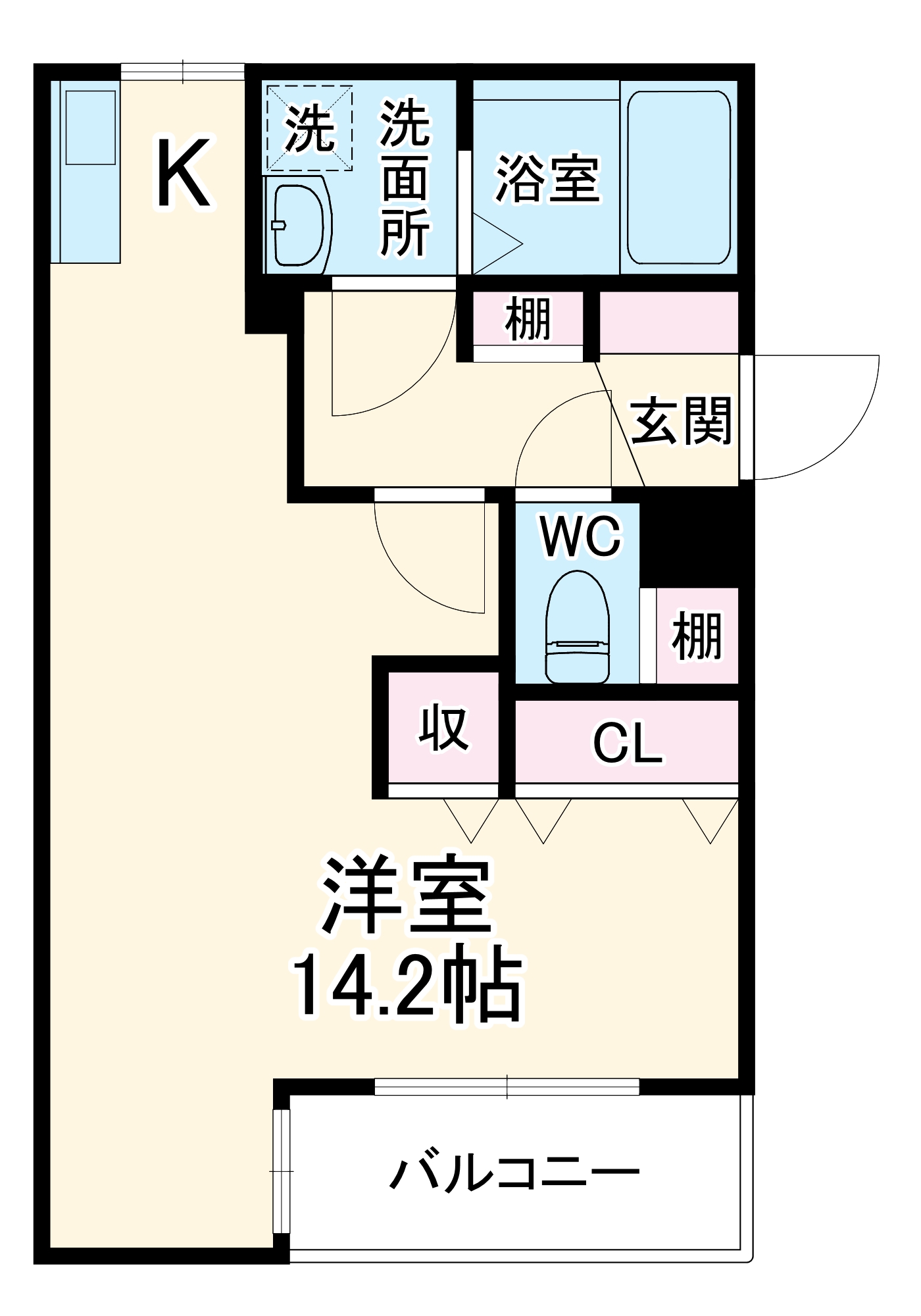 Ｃ－ｃａｌｍｅ内田橋の間取り