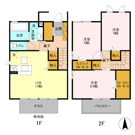 カーサ リッカ IIの間取り