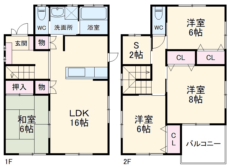 尾崎町上田戸建 北棟の間取り