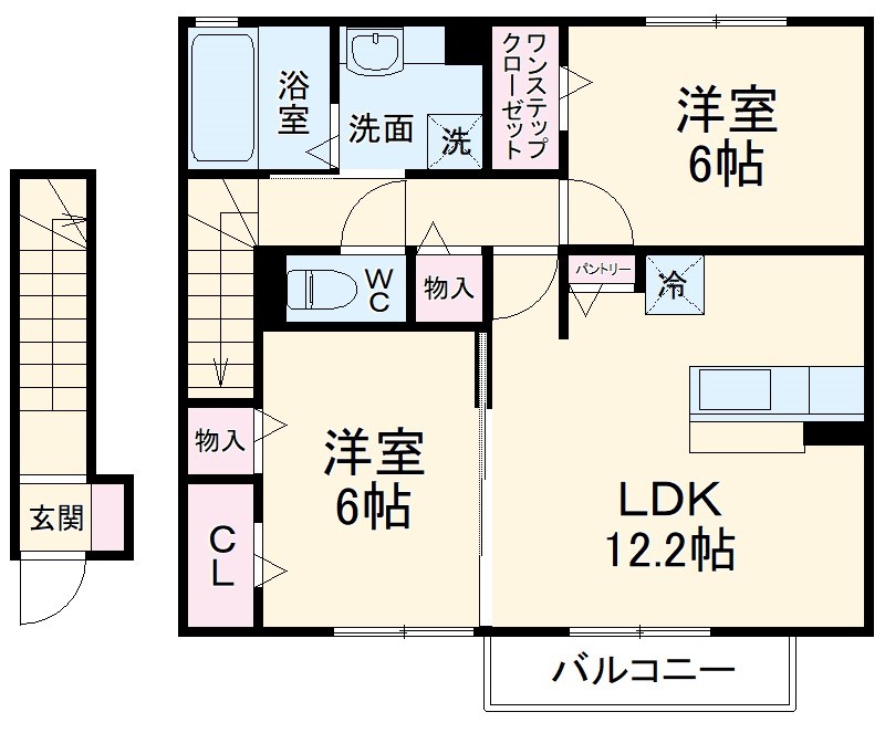 サンシャイン道野辺中央Bの間取り