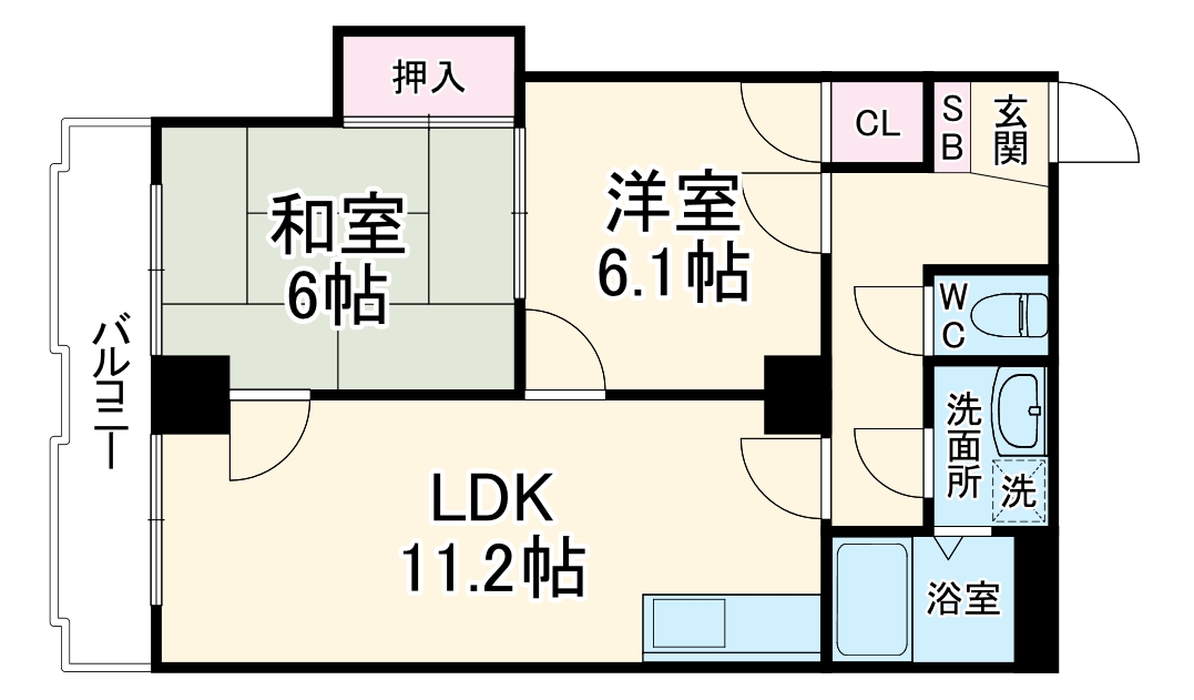 ホリホックイン萩丘の間取り