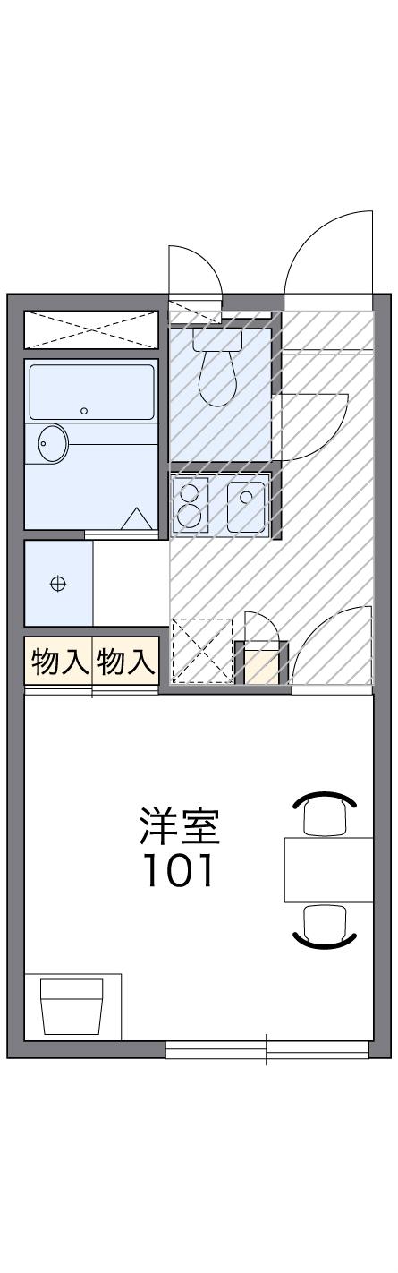 レオパレスグレイスコート六番館の間取り
