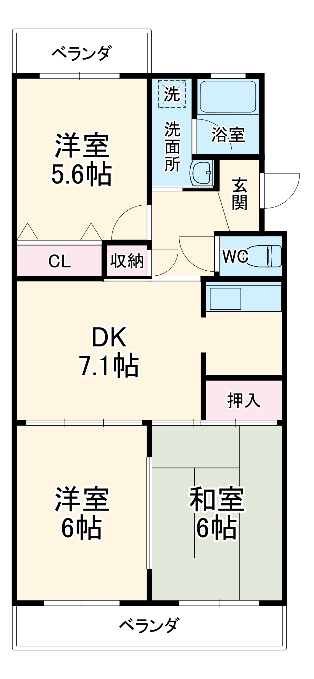 ファミーユ二日町の間取り