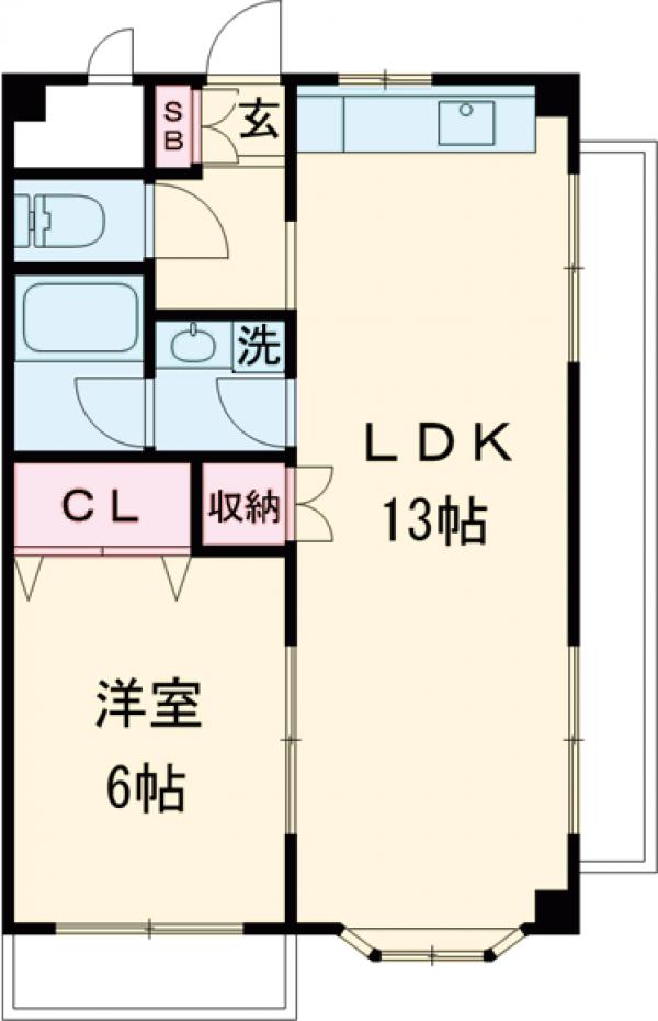 グランドゥール等々力・502号室の間取り