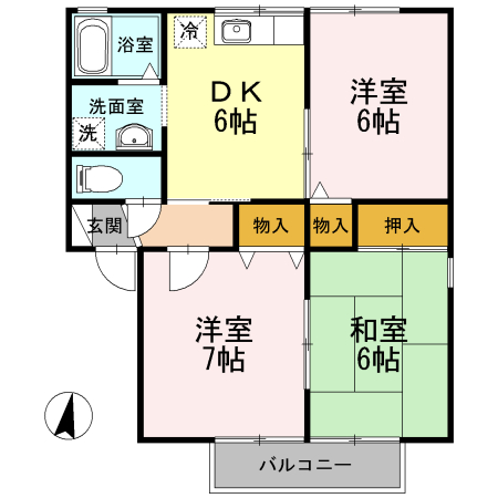 レディーバードの間取り
