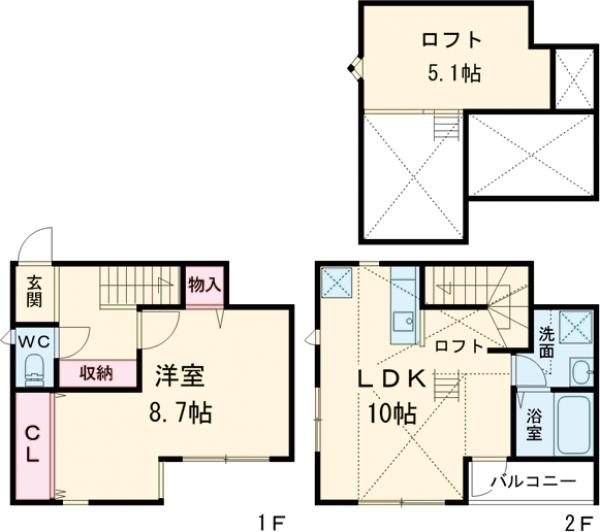 エス1アパートの間取り