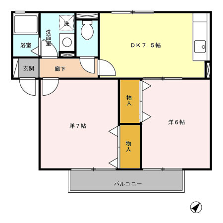 ウィルモア Bの間取り