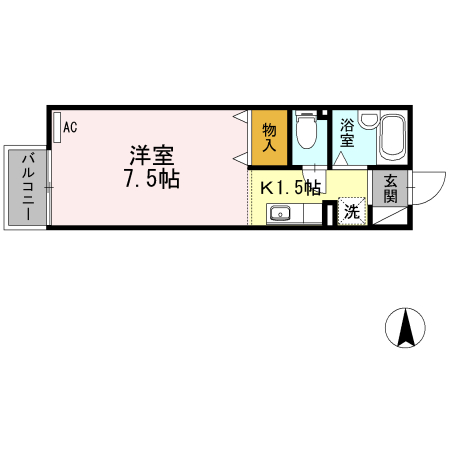 セジュール池端パーク B棟の間取り