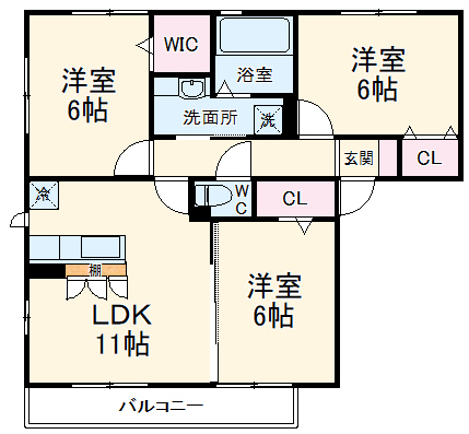 ソレイユⅡの間取り