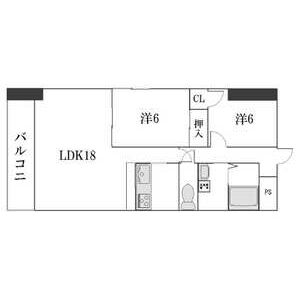 LONE STAR茶屋ヶ坂の間取り