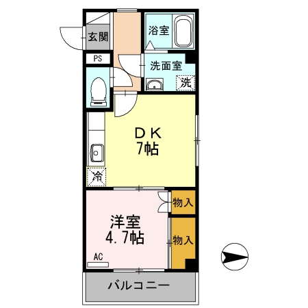 オークタウンAの間取り