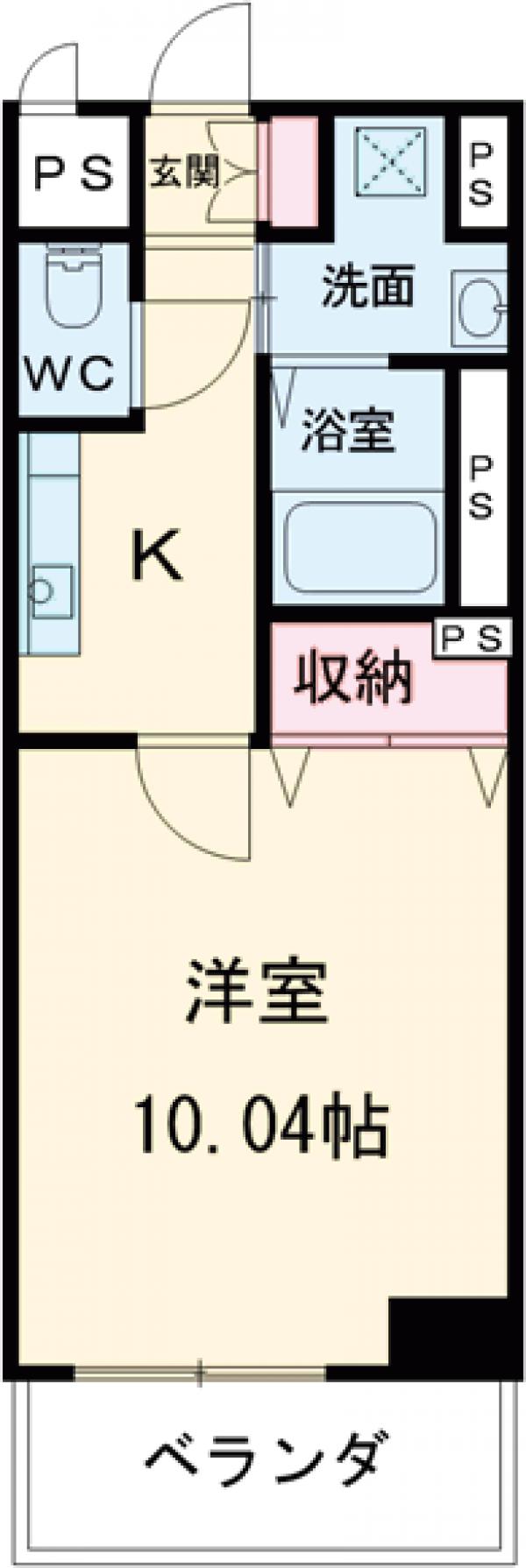 クオーレ旗の台・703号室の間取り