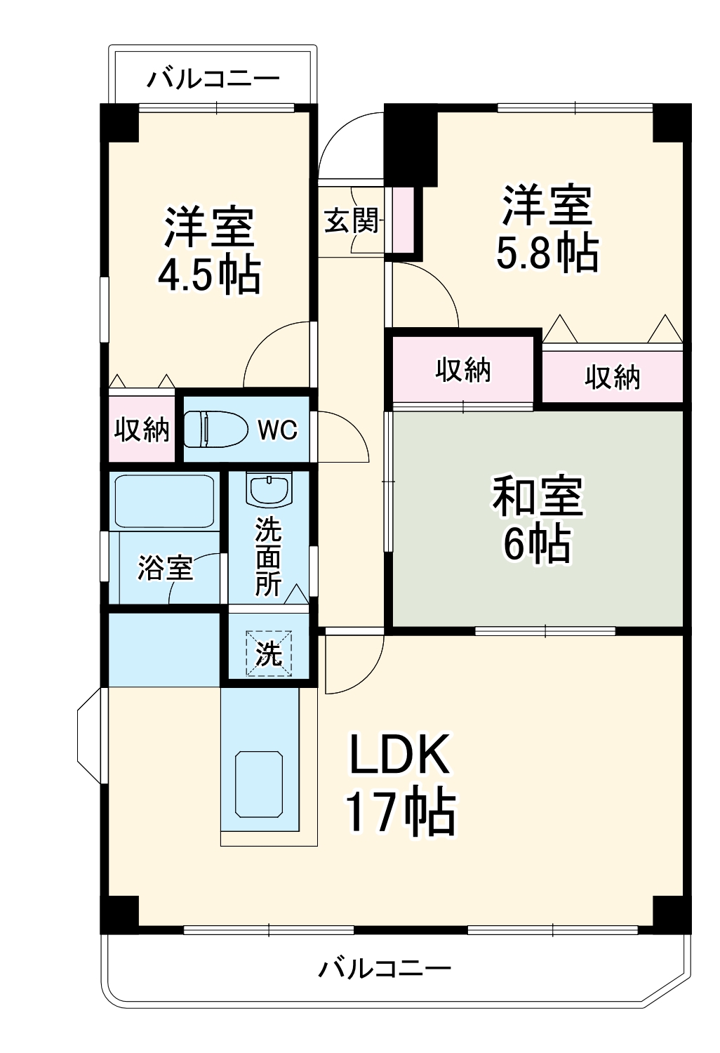 ラフィーネ八千代の間取り
