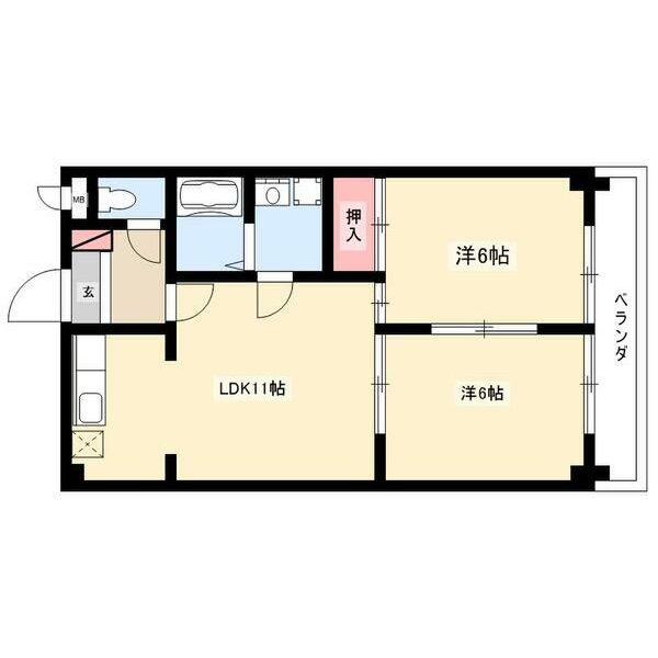 シンビリア花咲の間取り