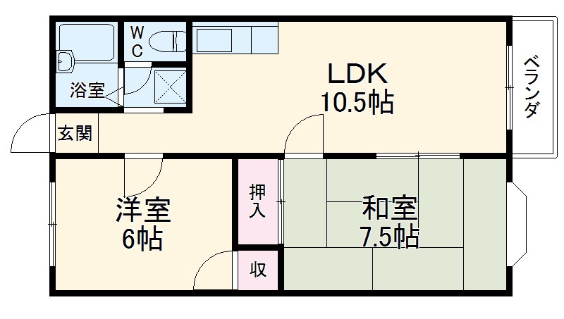 アルペジオ胡桃の間取り