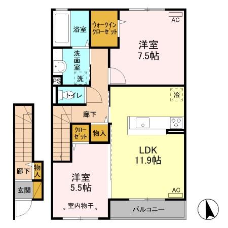 リヴェール Aの間取り
