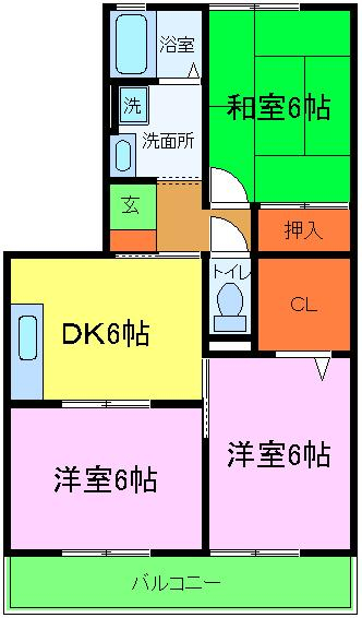 ハイカムール21の間取り