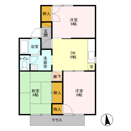 セジュール千木良 Gの間取り