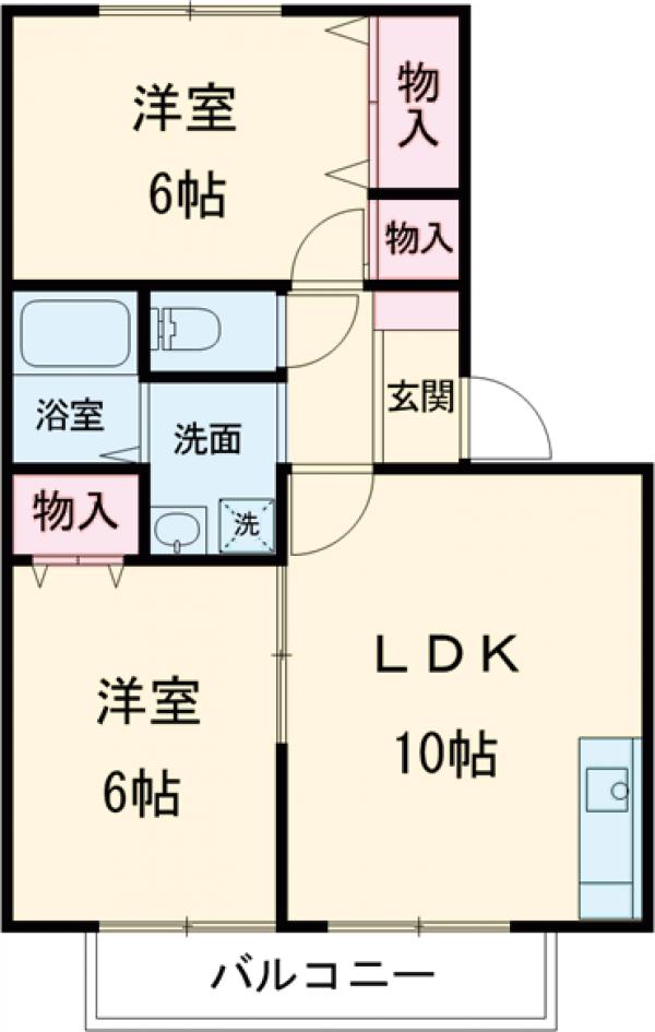 ストークヴィラ Aの間取り