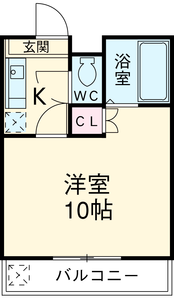 コーポイーストＣ・203号室の間取り
