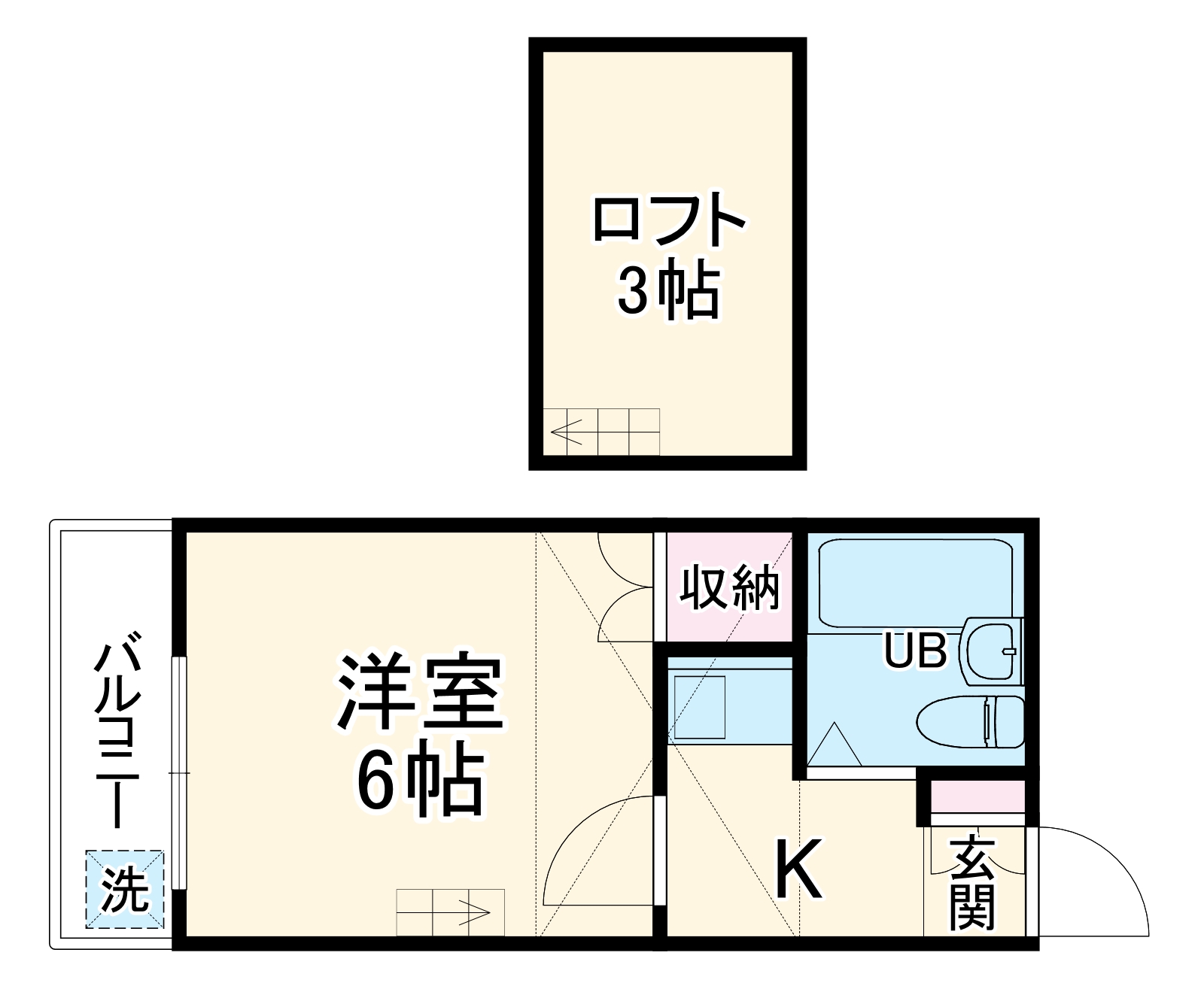 メゾンドネオ一ノ割の間取り