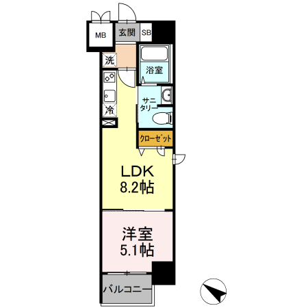 TEC Green Residence・0405号室の間取り