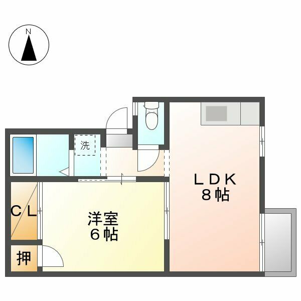 ヴィラ・アカンサス Aの間取り