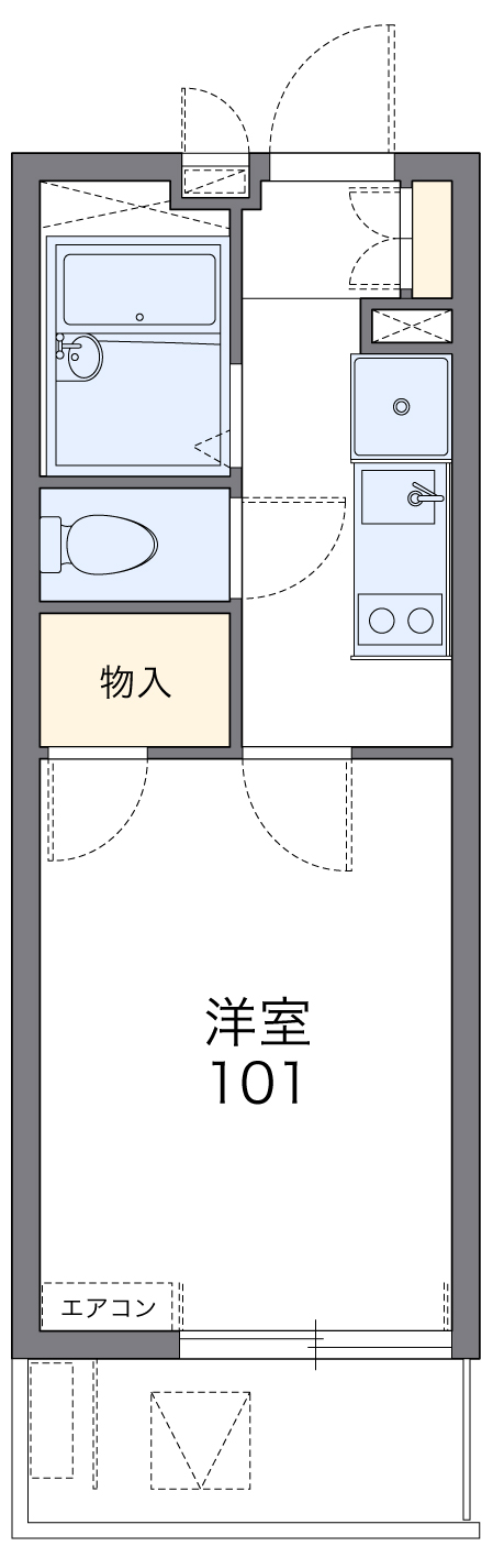 レオパレス元住吉桜下の間取り