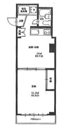 長者町ビジネスマンションの間取り