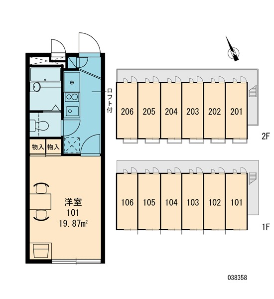 レオパレス美野島Ⅱの間取り
