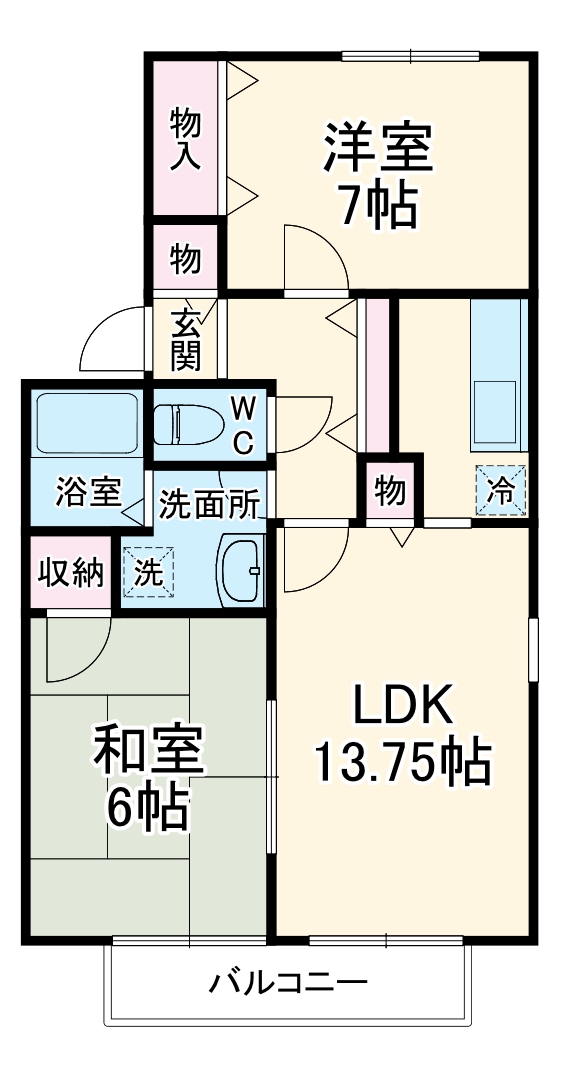 ラフォーレ皇山の間取り