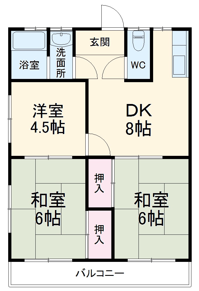 南根ハイツの間取り