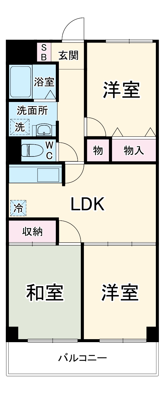 エンゼルハイム綱島第2の間取り