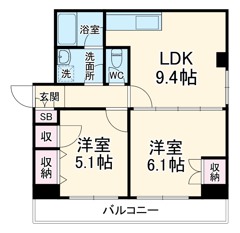 EAST FLATの間取り