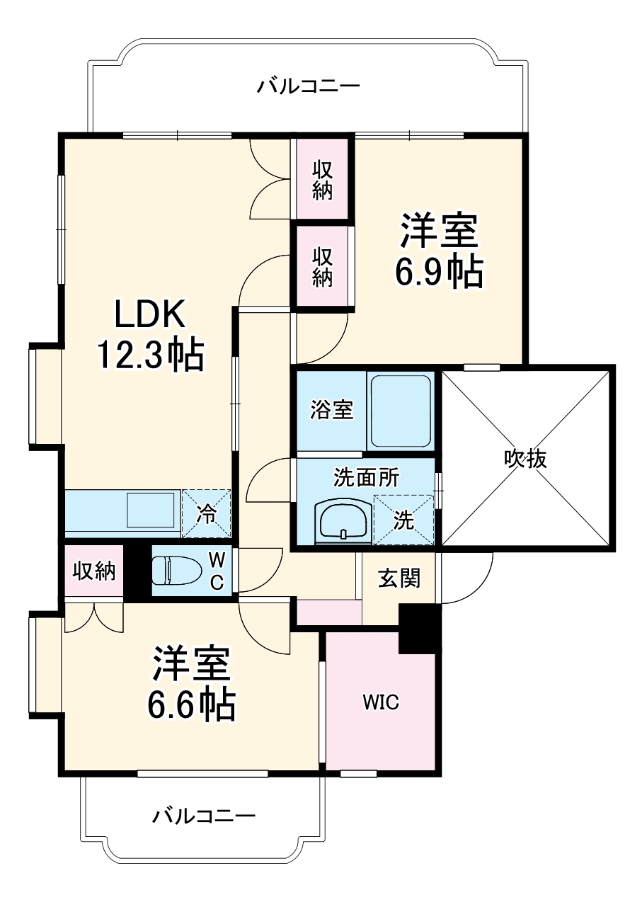 厚木国際飯山レジデンスC棟の間取り