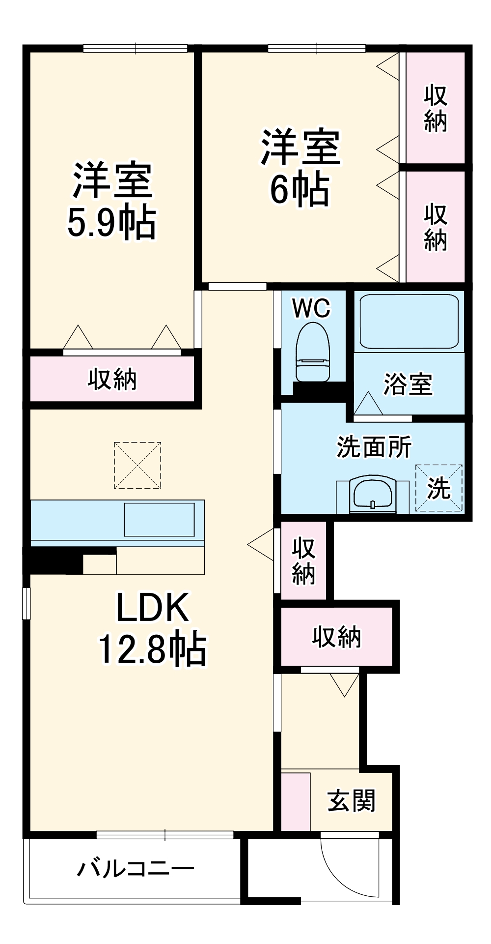 in BoundⅡ(インバウンドツー)の間取り