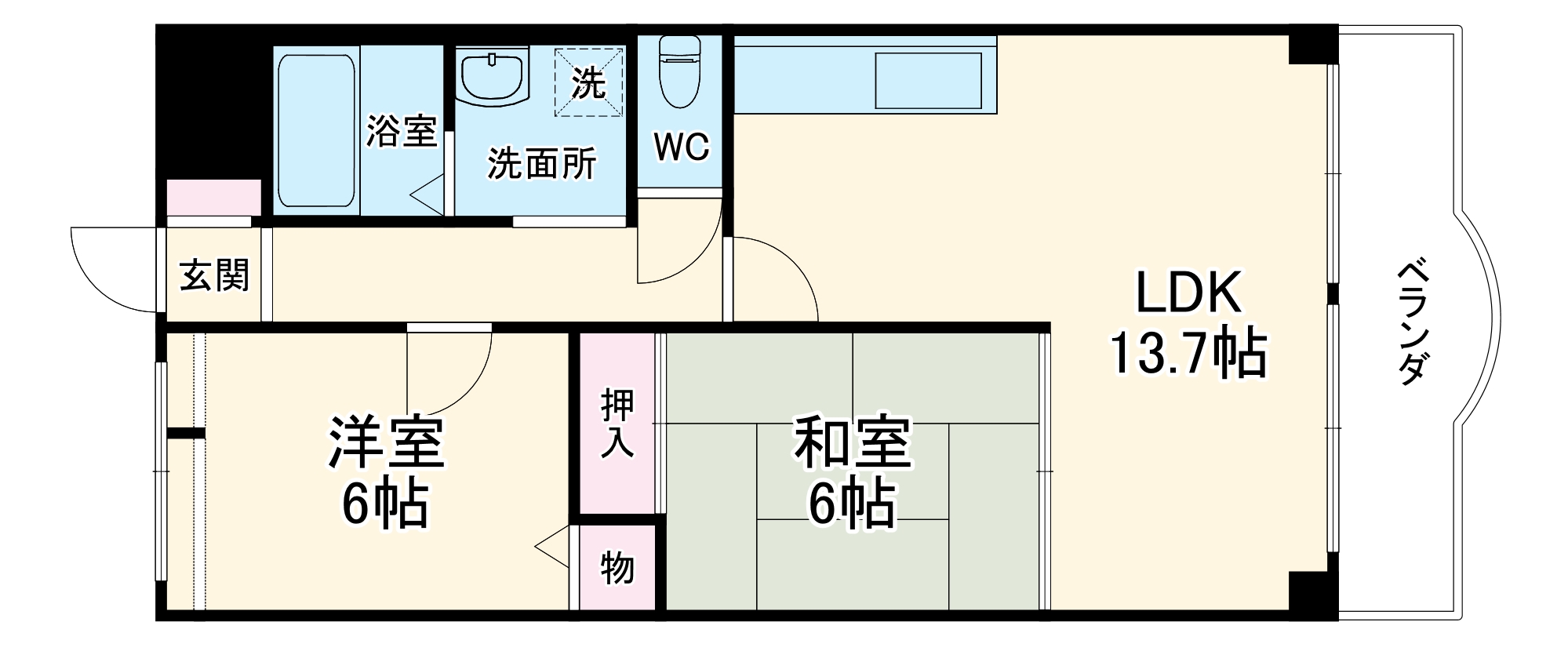 デルニエ向日町の間取り