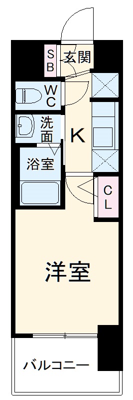 エステムコート名古屋黒川シャルマンの間取り