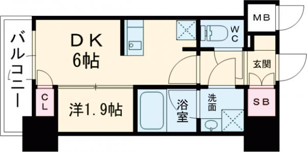 フェルクルールプレスト池袋ＷＥＳＴ・1204号室の間取り