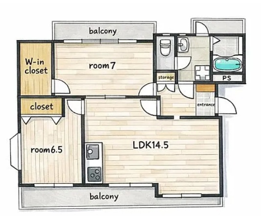 レジデンス七反の間取り