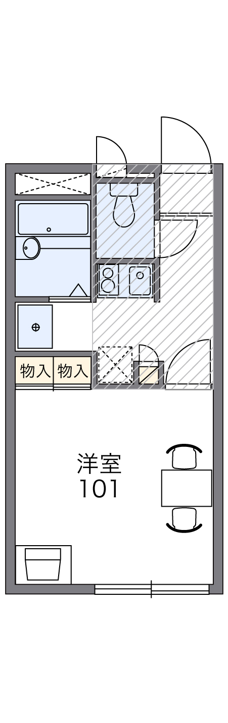 レオパレスフラワーハイツの間取り